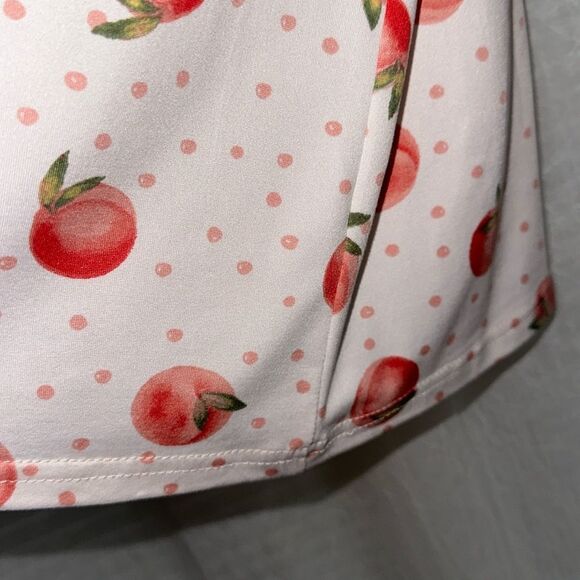 RAE DUNN. XL Blush Pink Peach Notch Collar Short Sleeve Button Top Shorts PJ Set - Picture 5 of 12